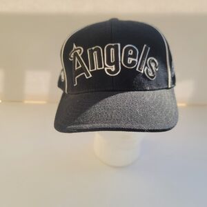 American Needle Los Angeles Angels Black Fitted Hat size 7.5